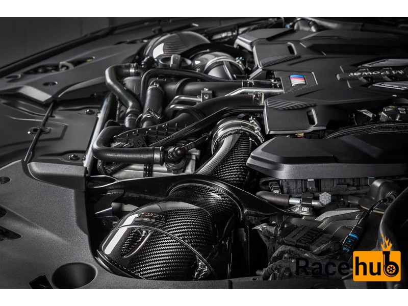 BMW F9X M5/M8 Black Carbon intake with shrouds [6]